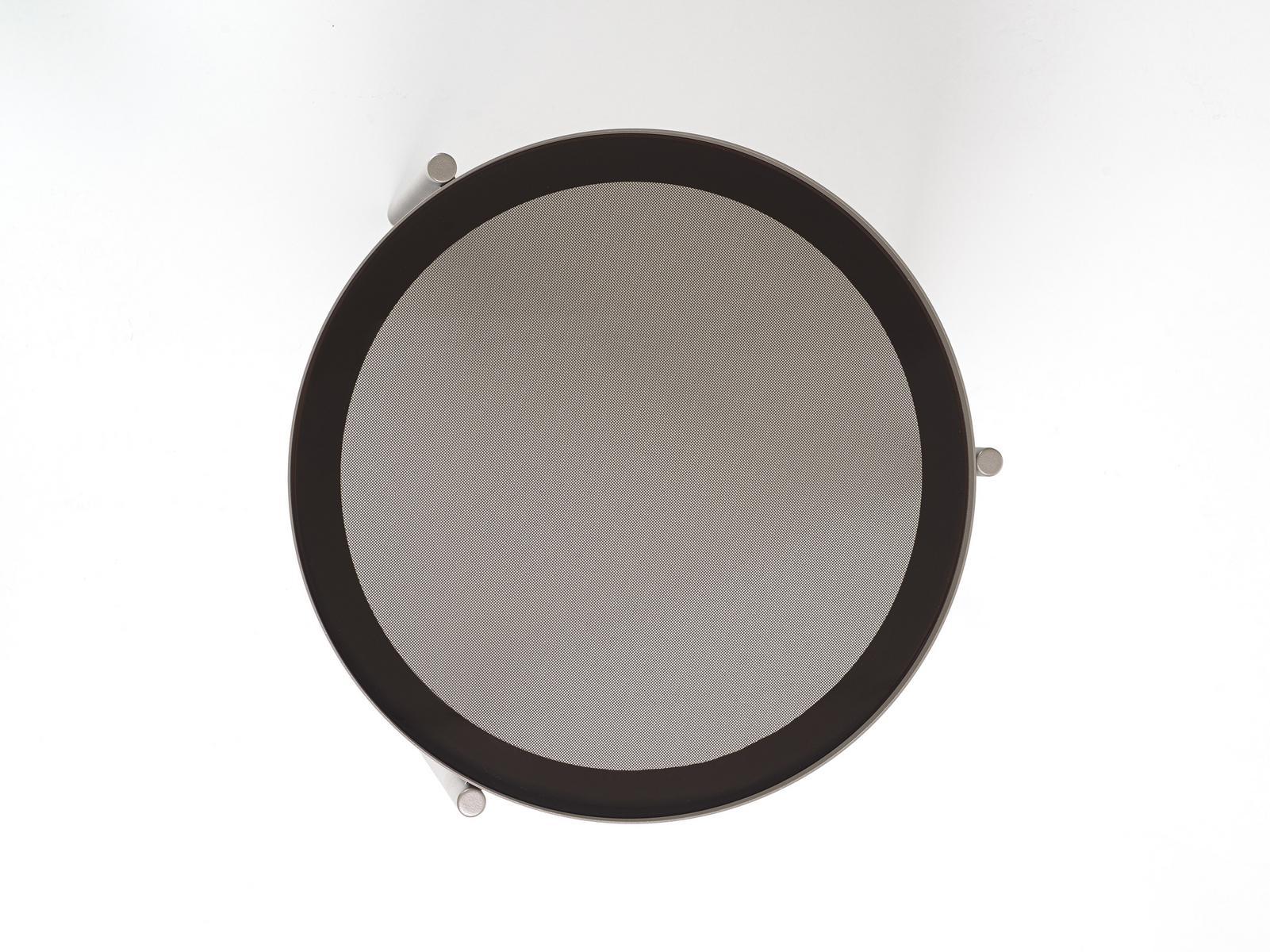 Low round glass and metal coffee table | Santa Monica by Frigerio