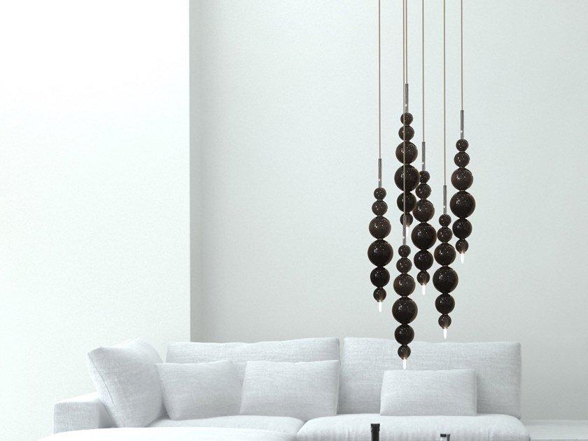 Contemporary style direct light glass pendant lamp | Tears From Moon H6 Mini by Ilfari