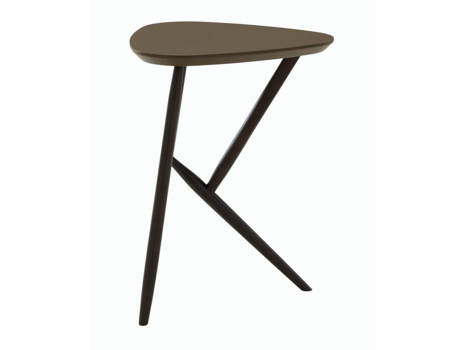 Triangular wooden high side table | Kiji by Ligne Roset