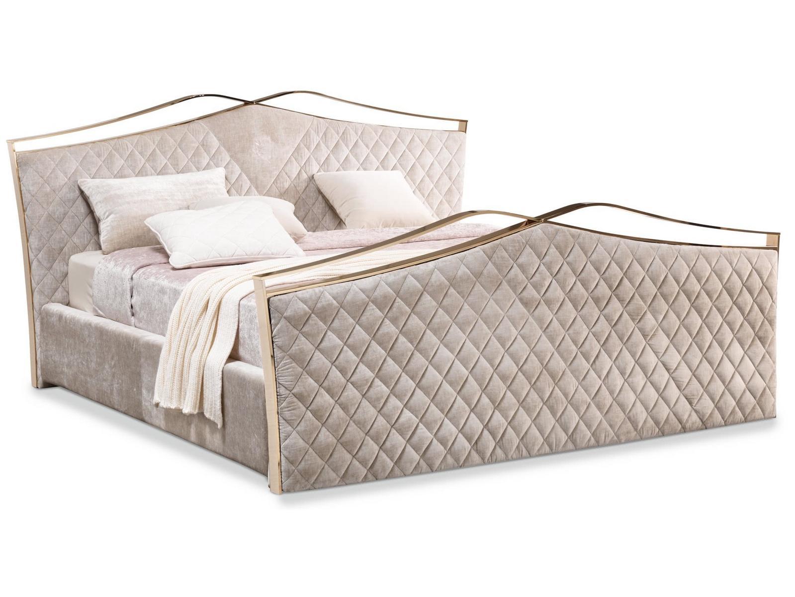 Upholstered velvet double bed | Valentino by Cantori