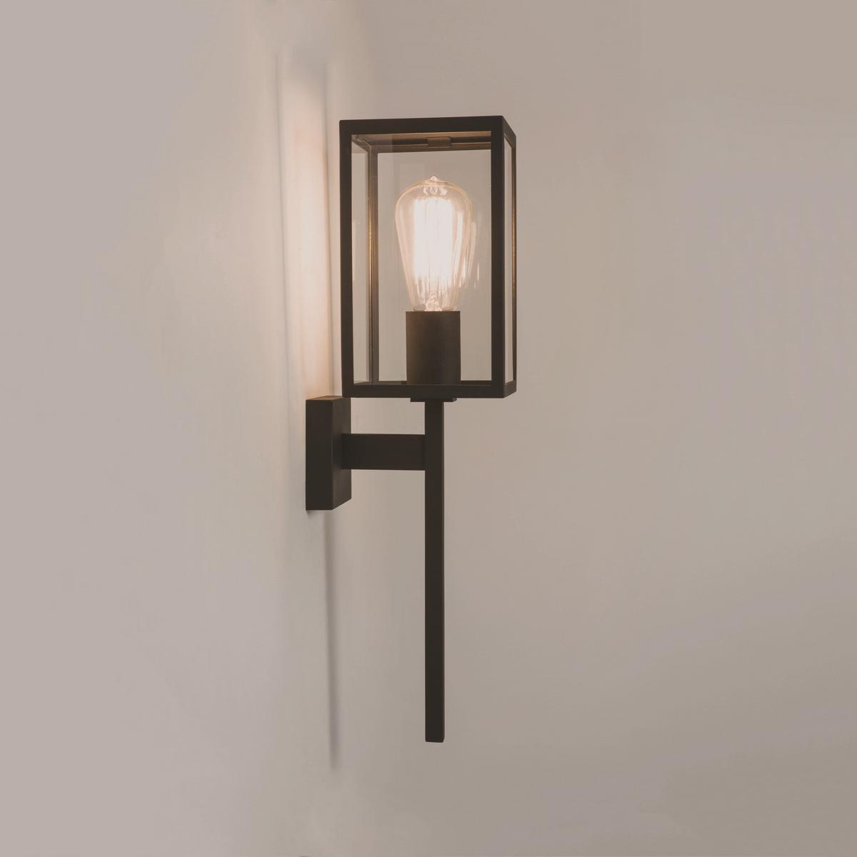 Glass and steel outdoor wall lamp | Coach 130 by Astro lighting