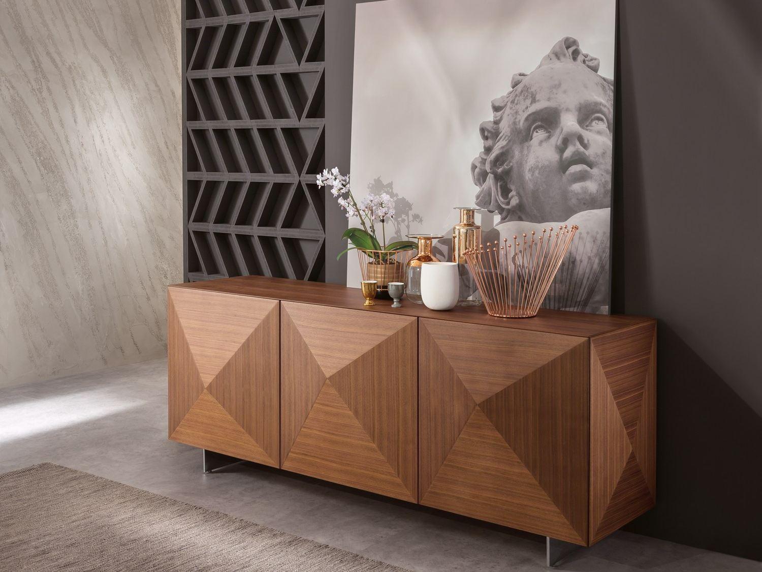 Wooden sideboard with doors | C-wood by Riflessi