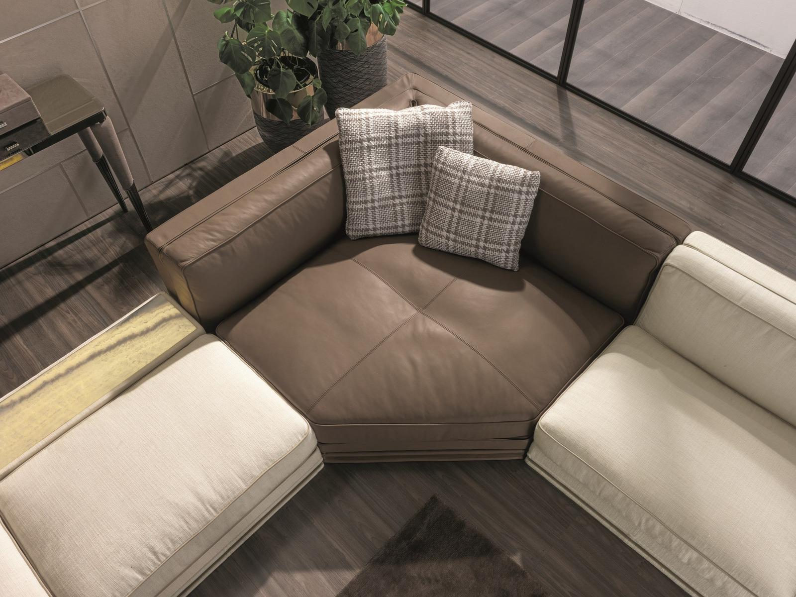 Corner fabric sofa | Mason by Longhi