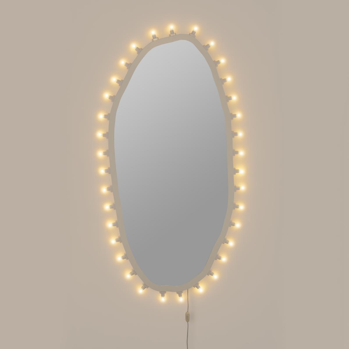 Wall-mounted mirror with integrated lighting | Luminaire Big by Seletti