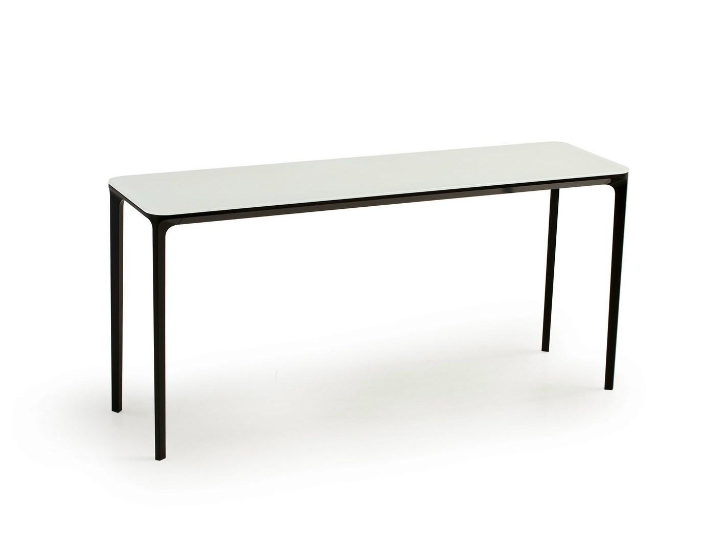 Rectangular glass console table | Slim 4 Legs by Sovet