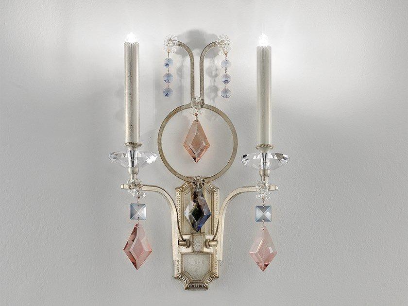 Classic style halogen crystal wall lamp | Lizzi A2 by Masiero