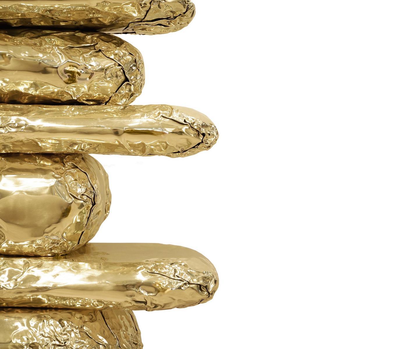 Brass console table | Stonehenge by Boca Do Lobo