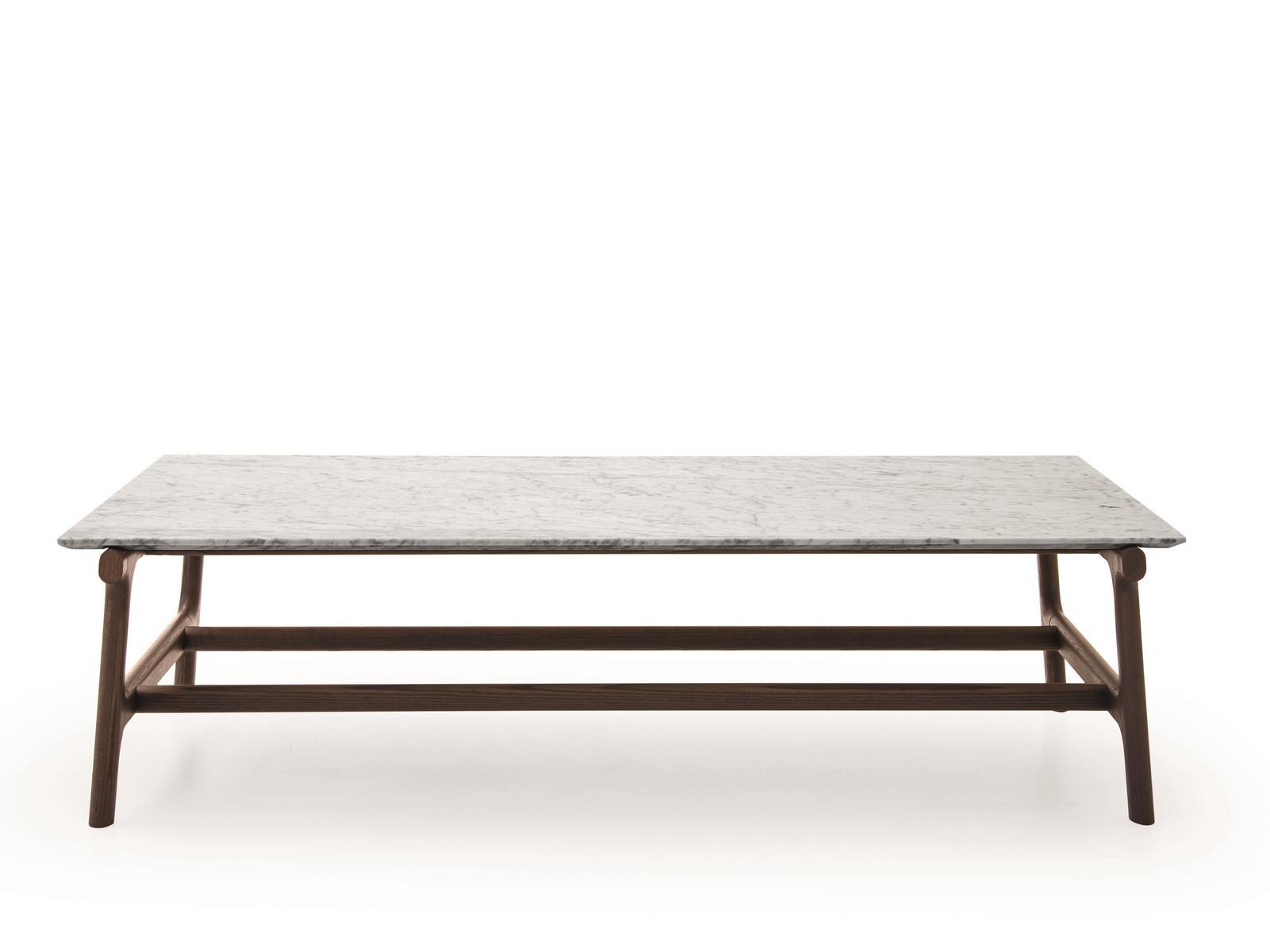 Rectangular marble coffee table | Fushimi by Pianca