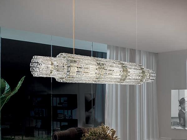 LED glass pendant lamp | Vegas Bil 180 by Masiero