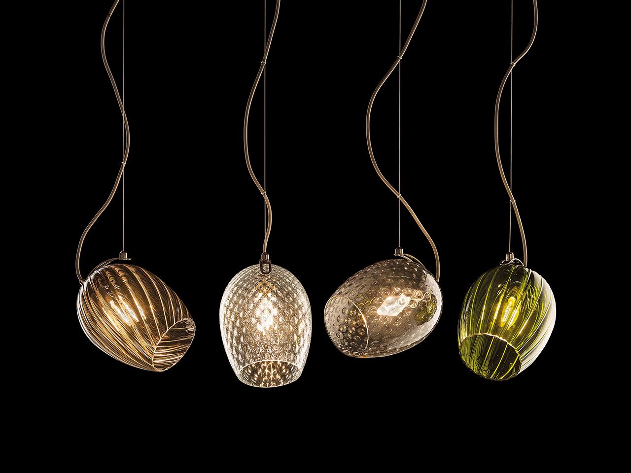Blown glass pendant lamp | Nuce 4011/s by Italamp