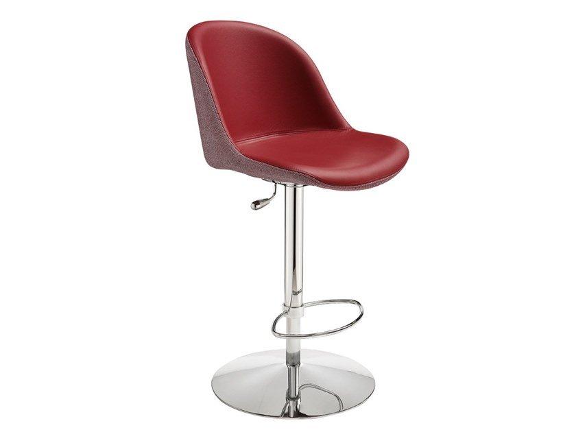Swivel upholstered leather stool | Sonny Sg by Midj