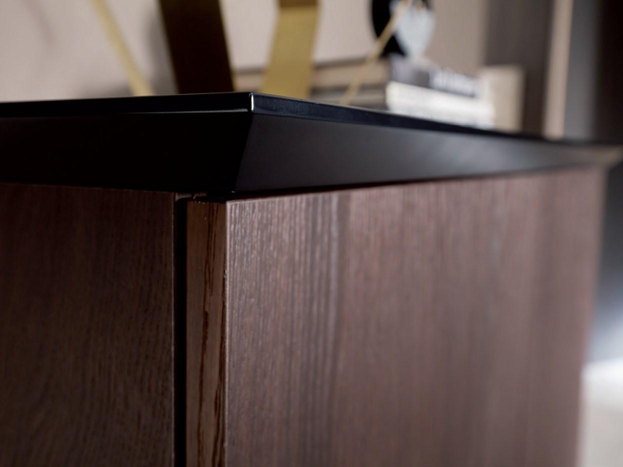 Wooden highboard with sliding doors | Brera by Ozzio Italia