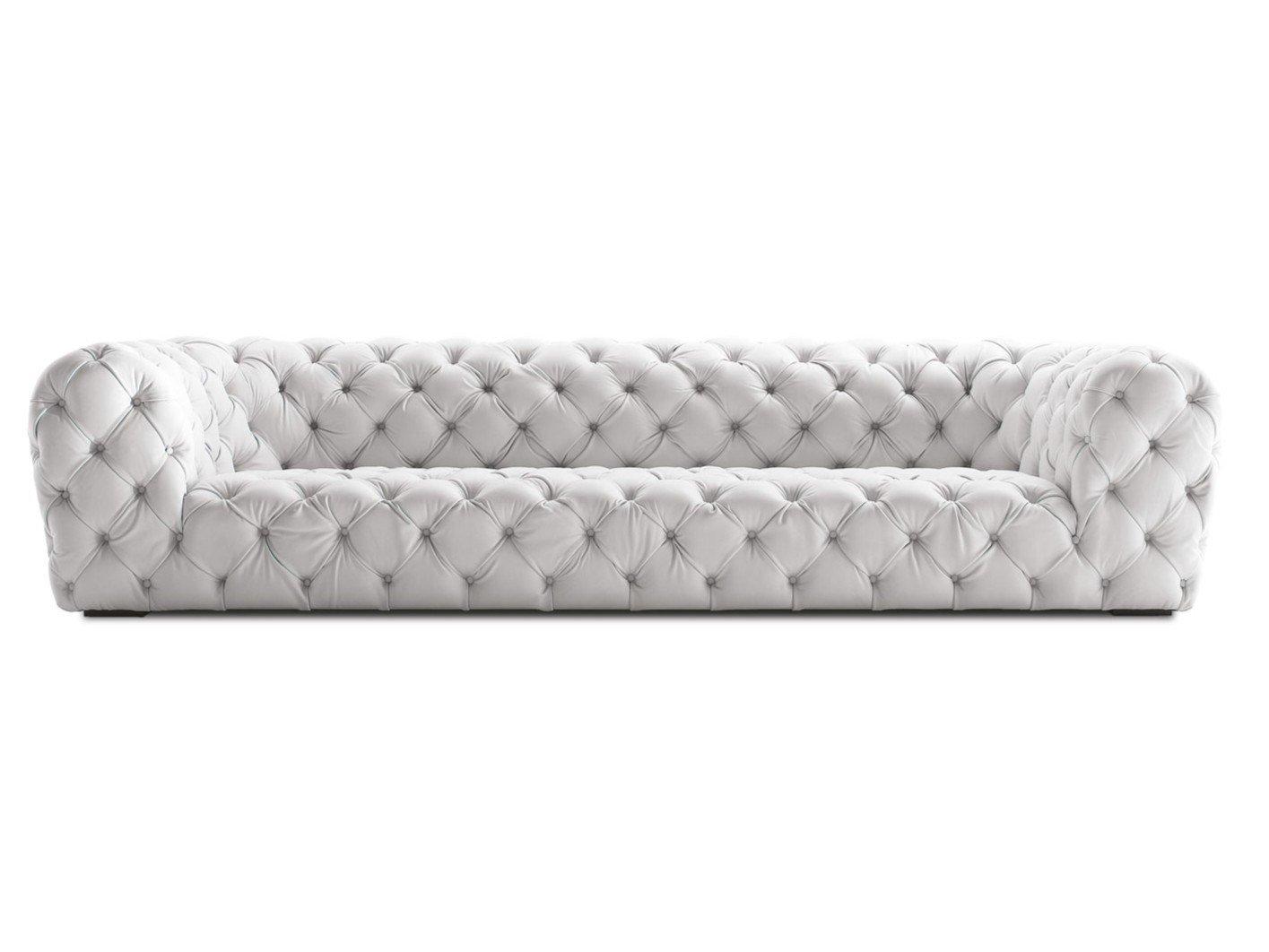 Tufted leather sofa | Chester Moon by Baxter