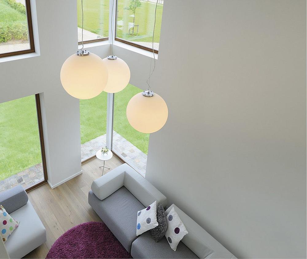 Glass pendant lamp in a contemporary style | Rotoball by SLV