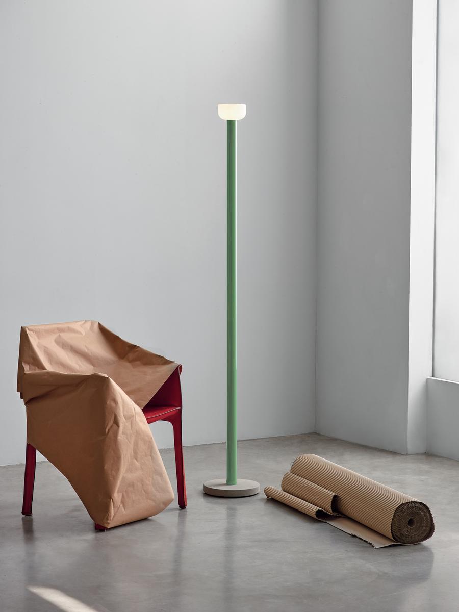 LED glass and aluminium floor lamp | Bellhop Floor by Flos