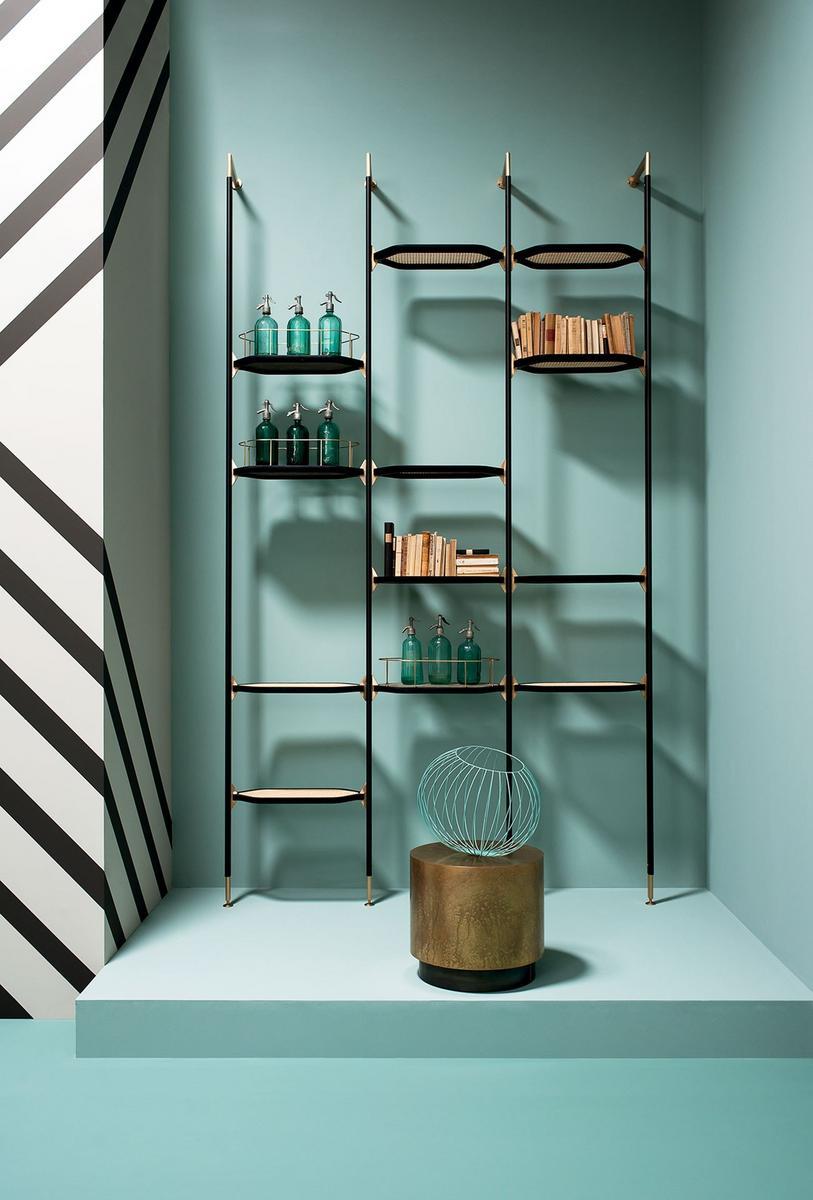 Wall-mounted metal bookcase | Libelle by Baxter