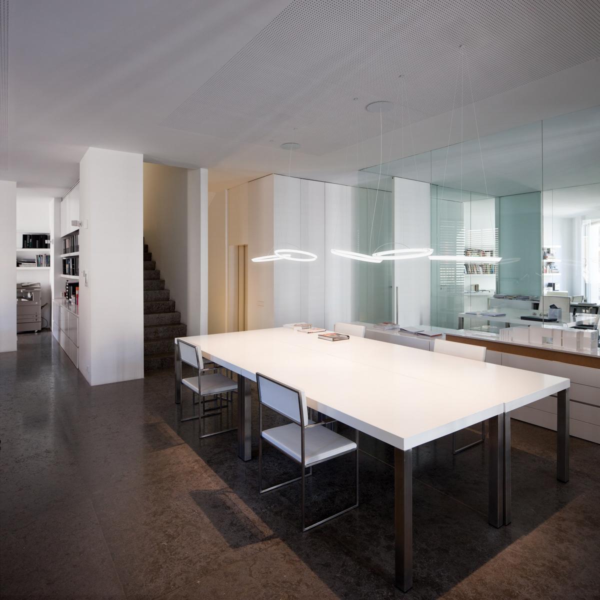 Methacrylate pendant lamp | Halo Circular by Vibia