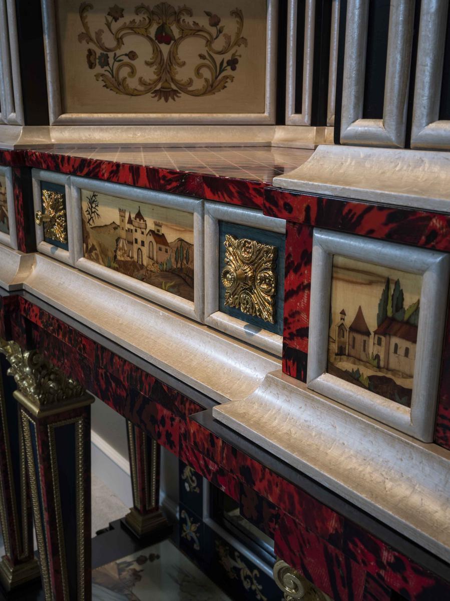 Wooden highboard with doors with drawers | Stipo 5835 by Ezio Bellotti