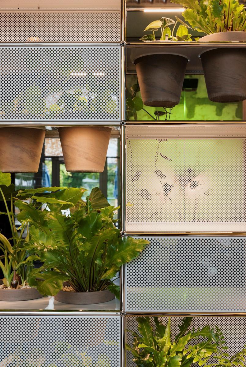 Sectional shelving unit | World Of Plants For Haller by USM