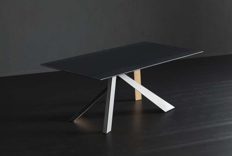 Rectangular iron dining table | Detroit + Metal/ Legno by Altacorte