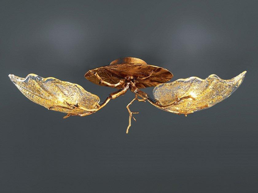 Handmade bronze ceiling light | Outono Pl298/2 by Serip