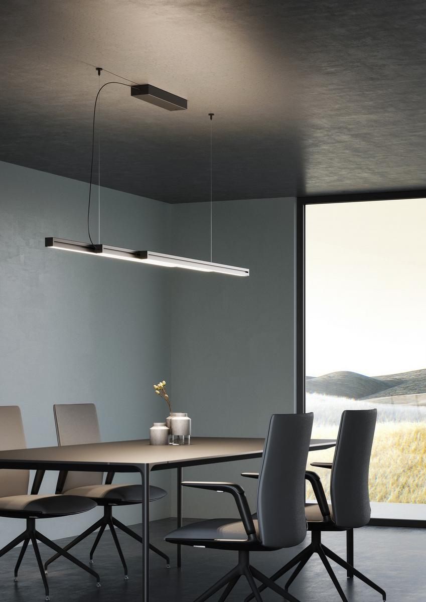 LED Anodized aluminium pendant lamp | Light Glide by Fabbian