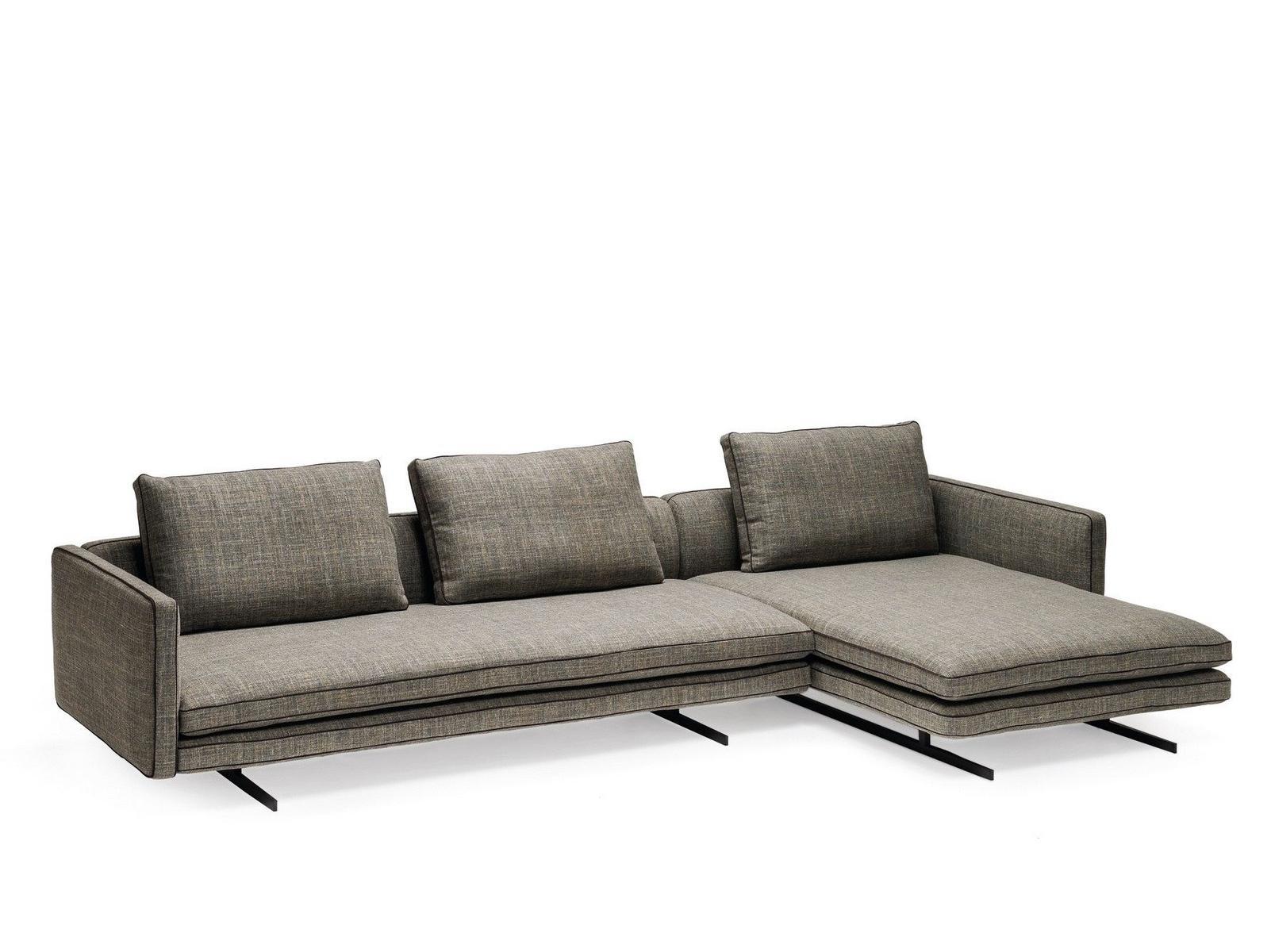 Fabric sofa with chaise longue | Moss by Arketipo