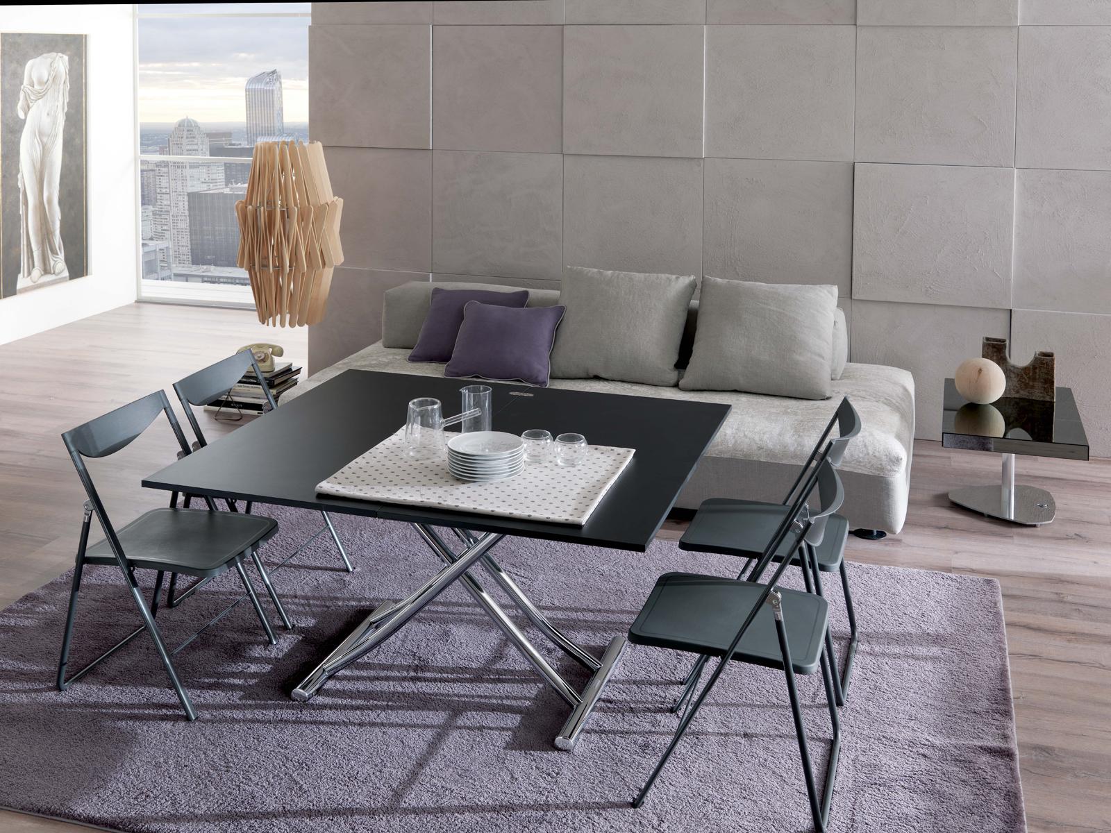 Height-adjustable rectangular coffee table | Mondial Cr by Ozzio Italia