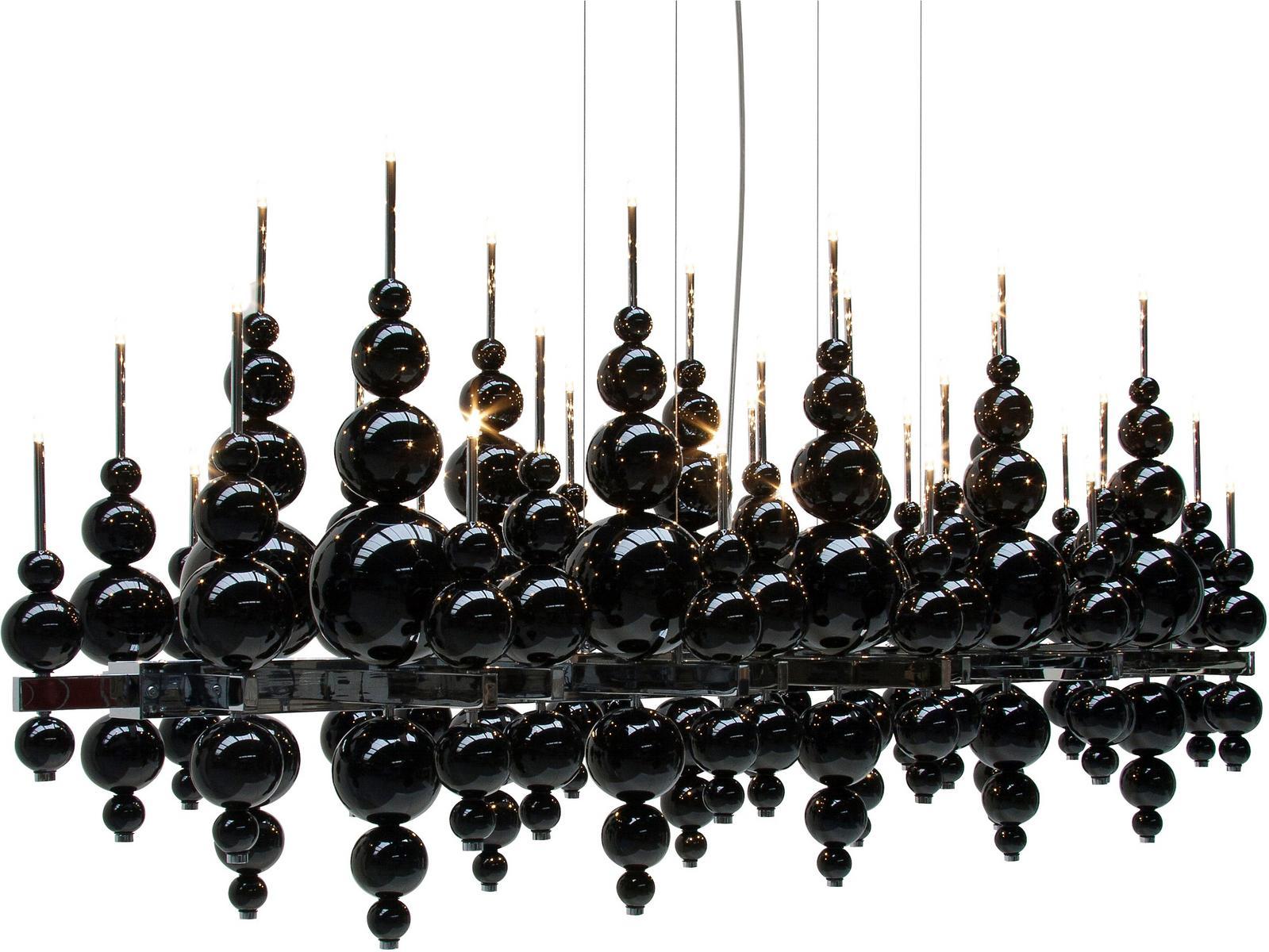 Direct-indirect light glass pendant lamp | Tears From Moon H34+4 by Ilfari