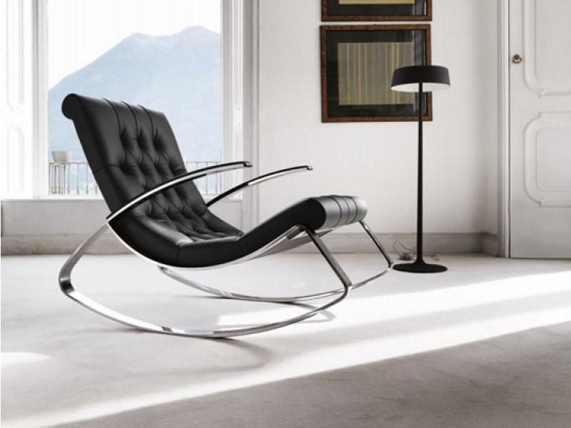 Rocking armchair with armrests | Kel by Desiree