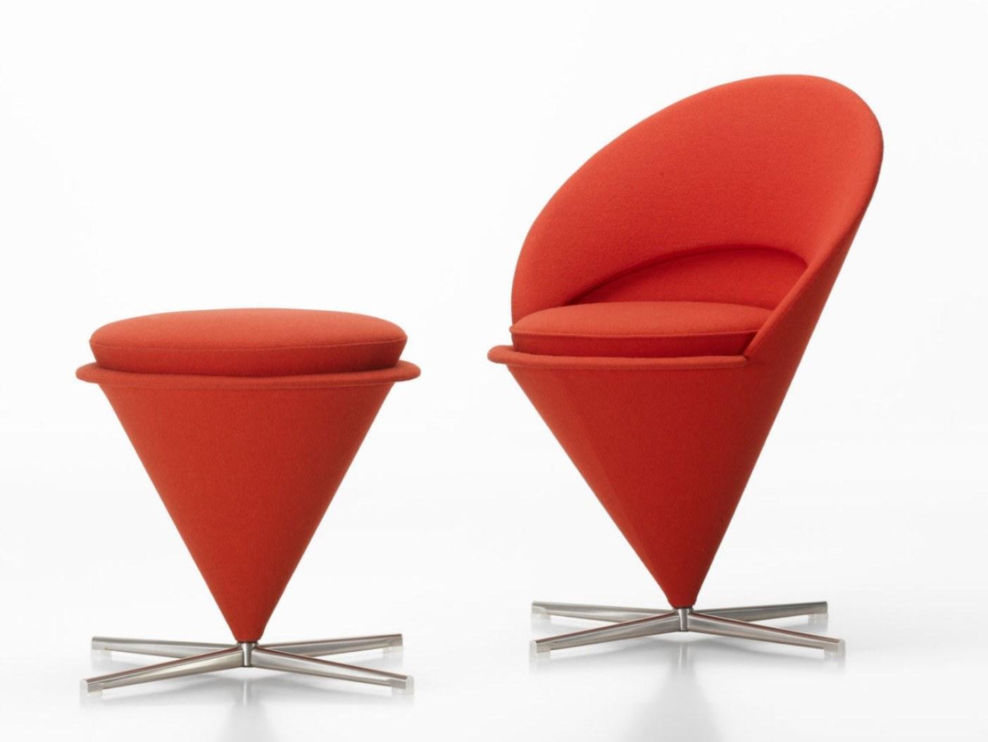 Upholstered fabric chair | Cone Chair by Vitra