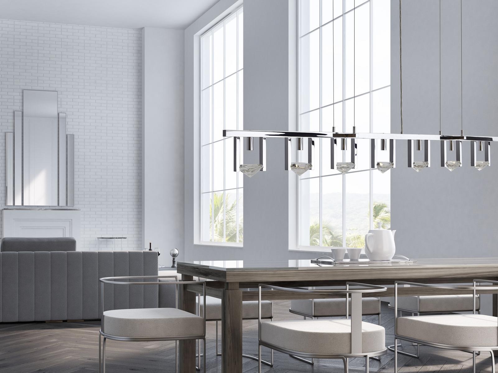 Direct light metal pendant lamp with crystals | Elements Of Love H8l by Ilfari