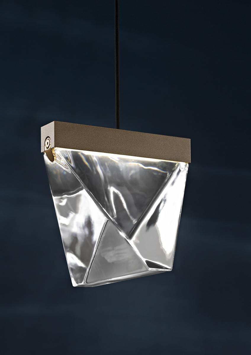LED crystal pendant lamp | Tripla by Fabbian