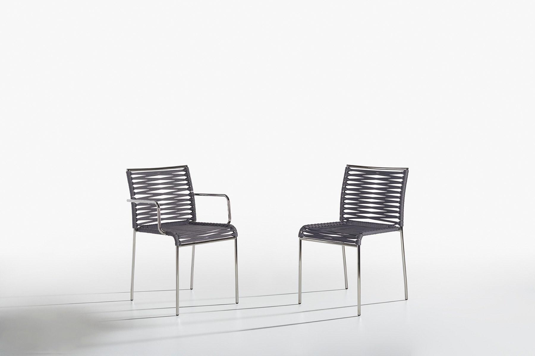Steel chair with armrests | Aria by Potocco