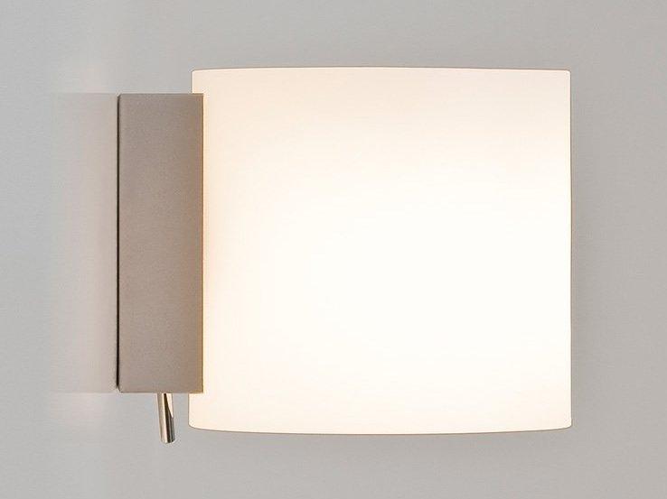 Glass and steel wall lamp with dimmer | Luga by Astro lighting