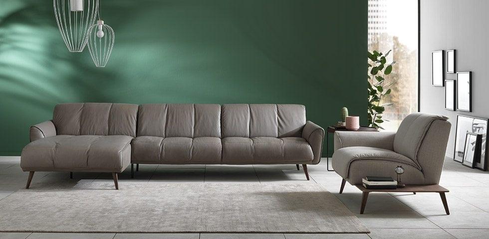 Modular leather sofa | Talento by Natuzzi Editions