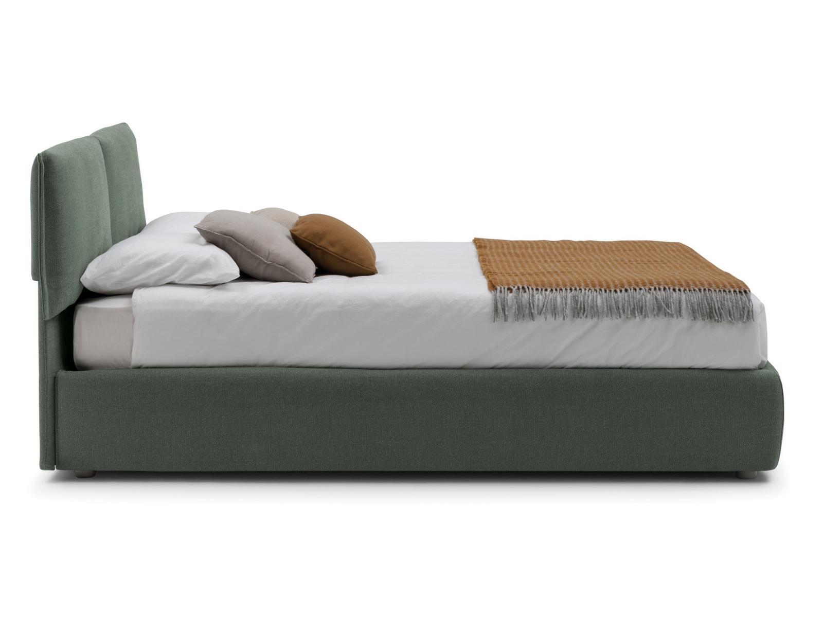 Upholstered storage bed | Iorca by Bolzan letti