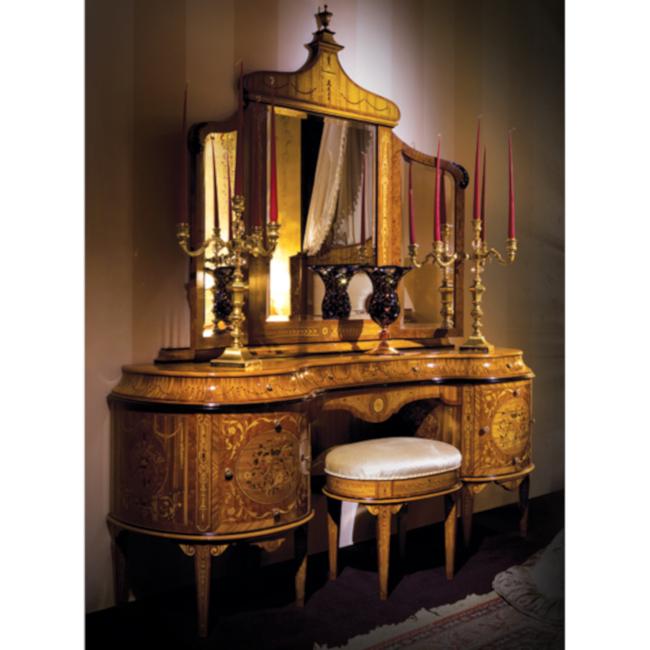 Rectangular framed cherry wood mirror | Stile Maggiolini by Ezio Bellotti