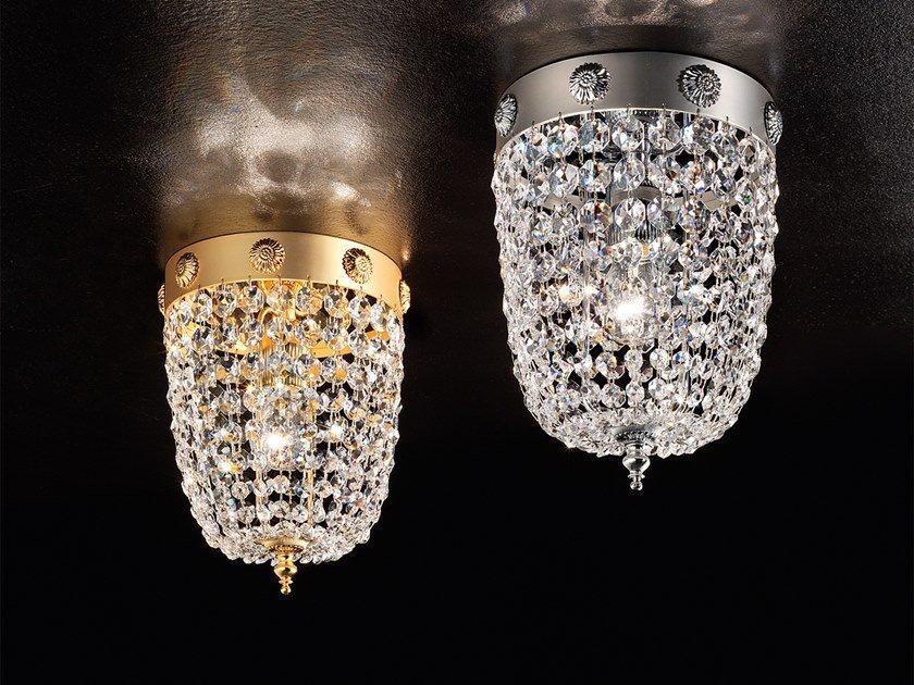 Direct light crystal ceiling lamp | Elegantia Pl1 by Masiero