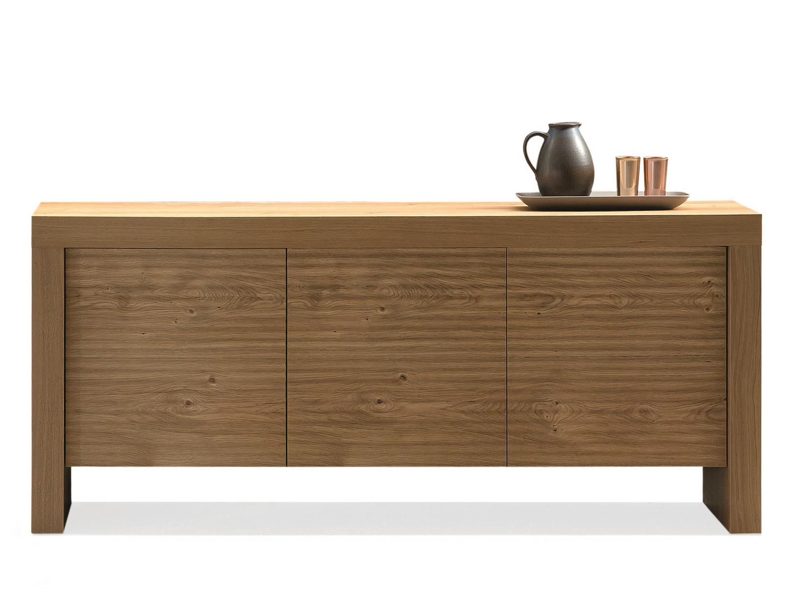 Oak sideboard with doors | T-wood by Riflessi