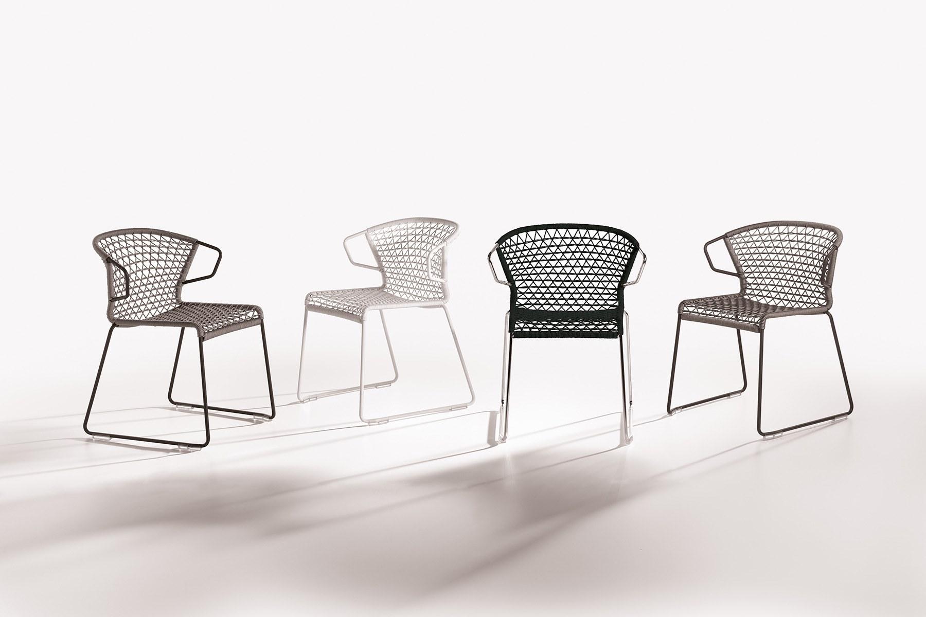 Sled base stackable chair | Vela by Potocco