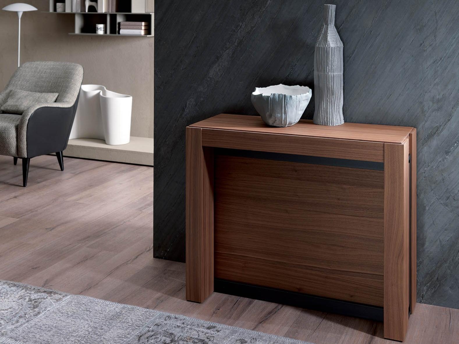 Extending wooden console table | A4 by Ozzio Italia