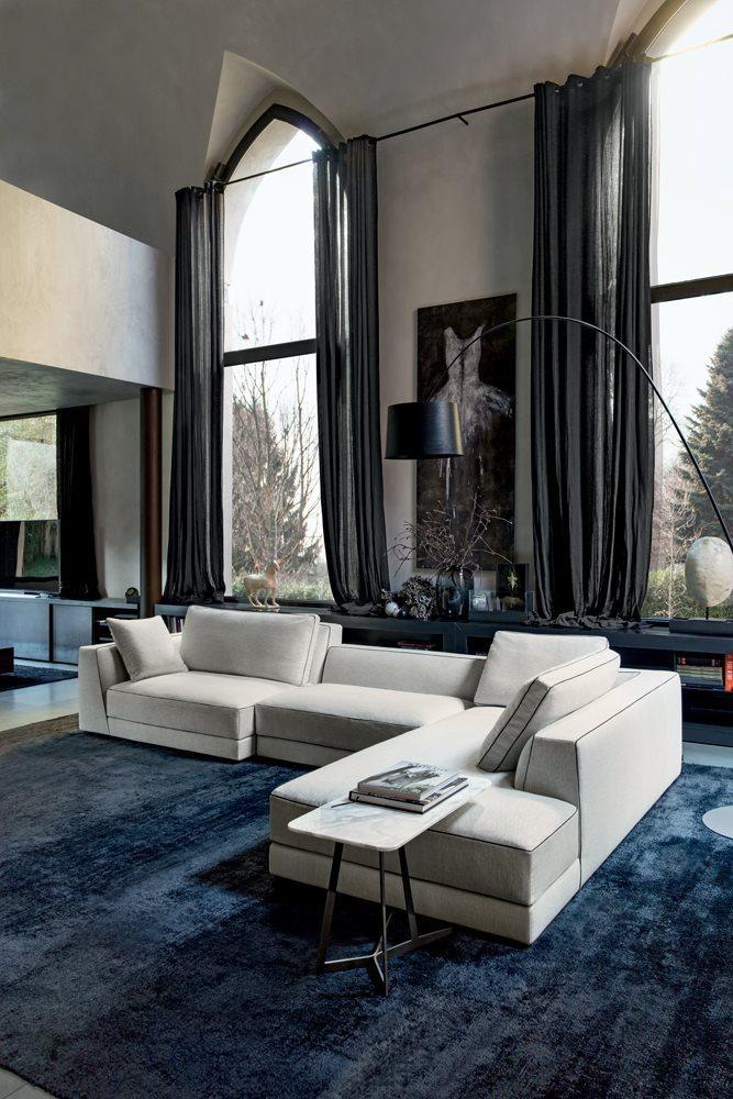 Corner nabuk sofa | Dion by Alberta Salotti