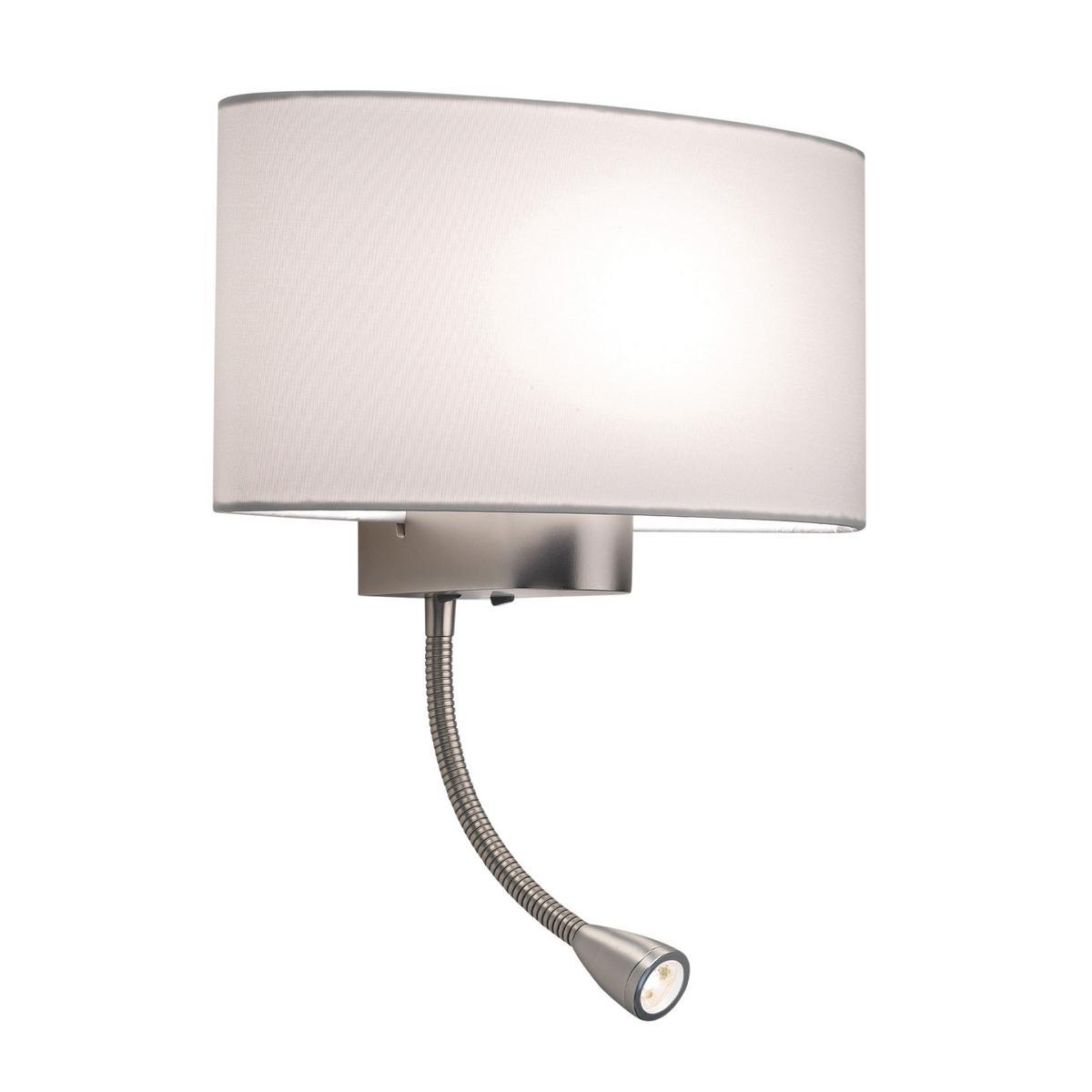 Led reading lamp in steel and fabric | Napoli by Astro lighting