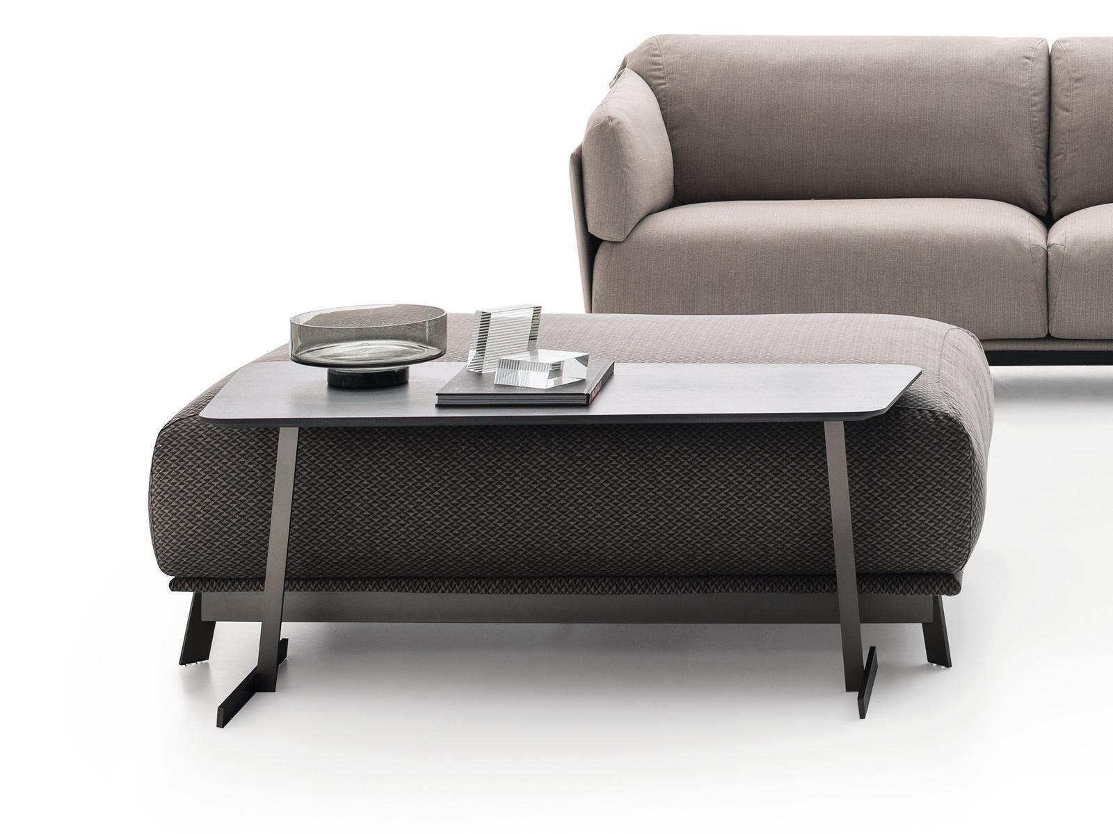 Upholstered square fabric pouf | Kailua by Ditre Italia