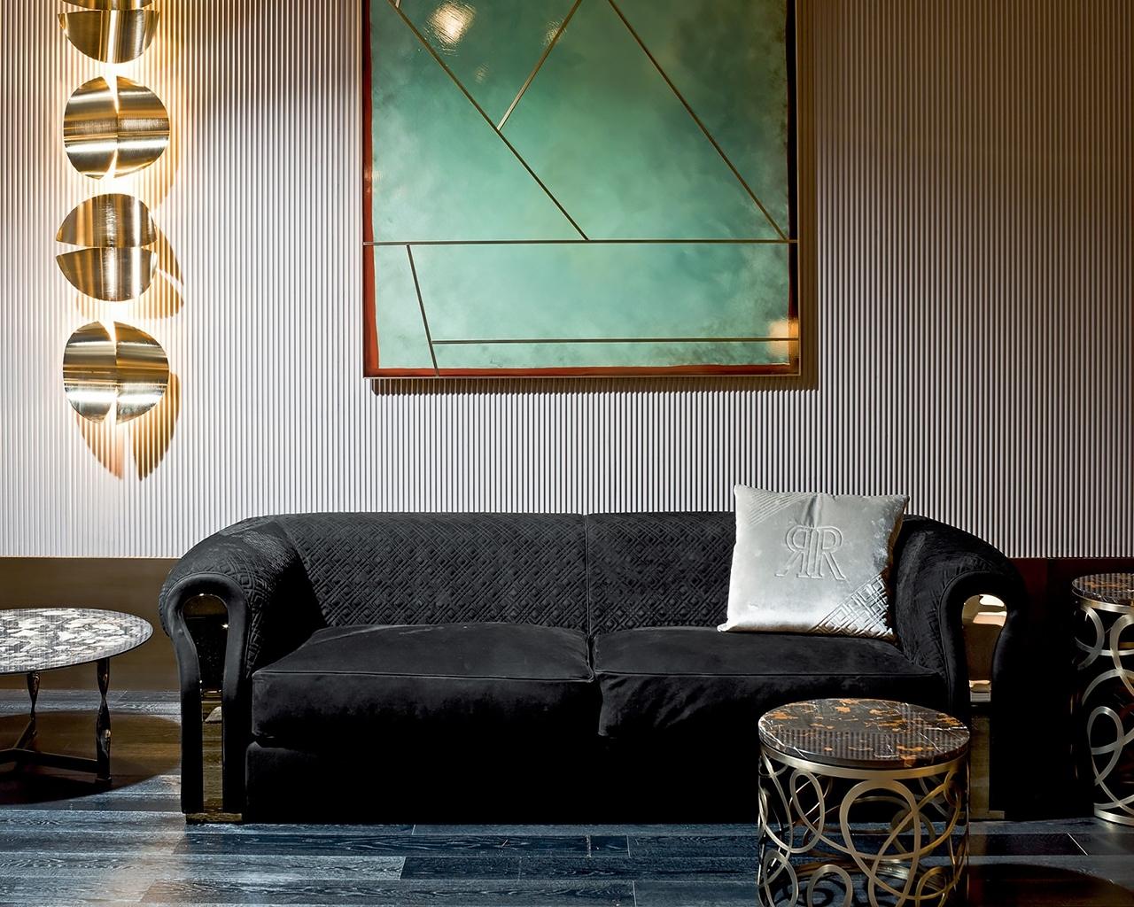 Leather sofa in a classic style | Amnesia by Rugiano