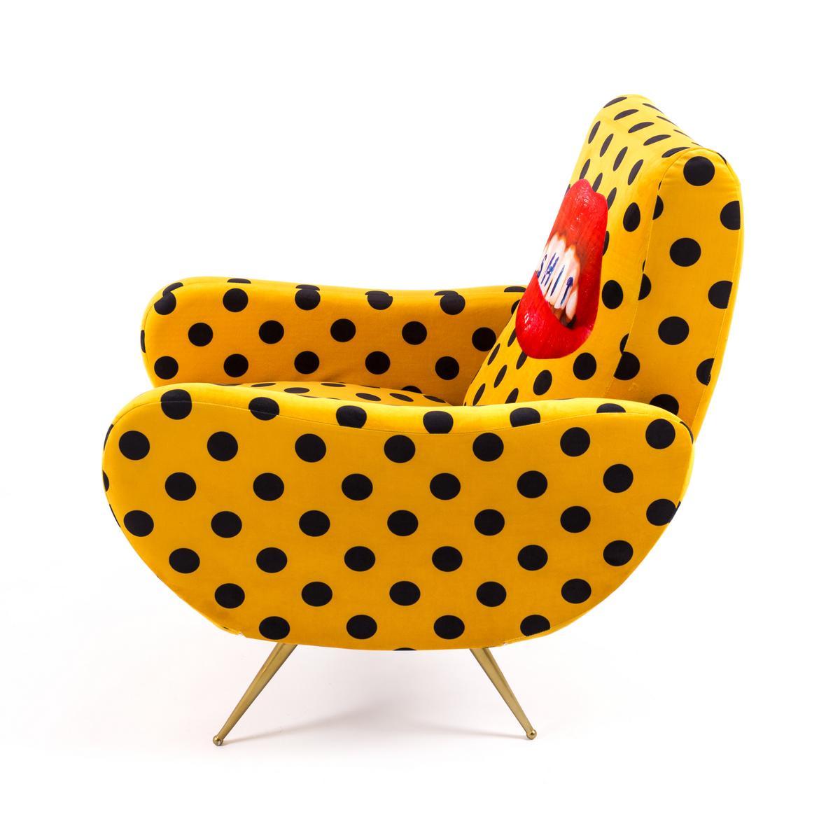 Fabric armchair with armrests | Shit by Seletti