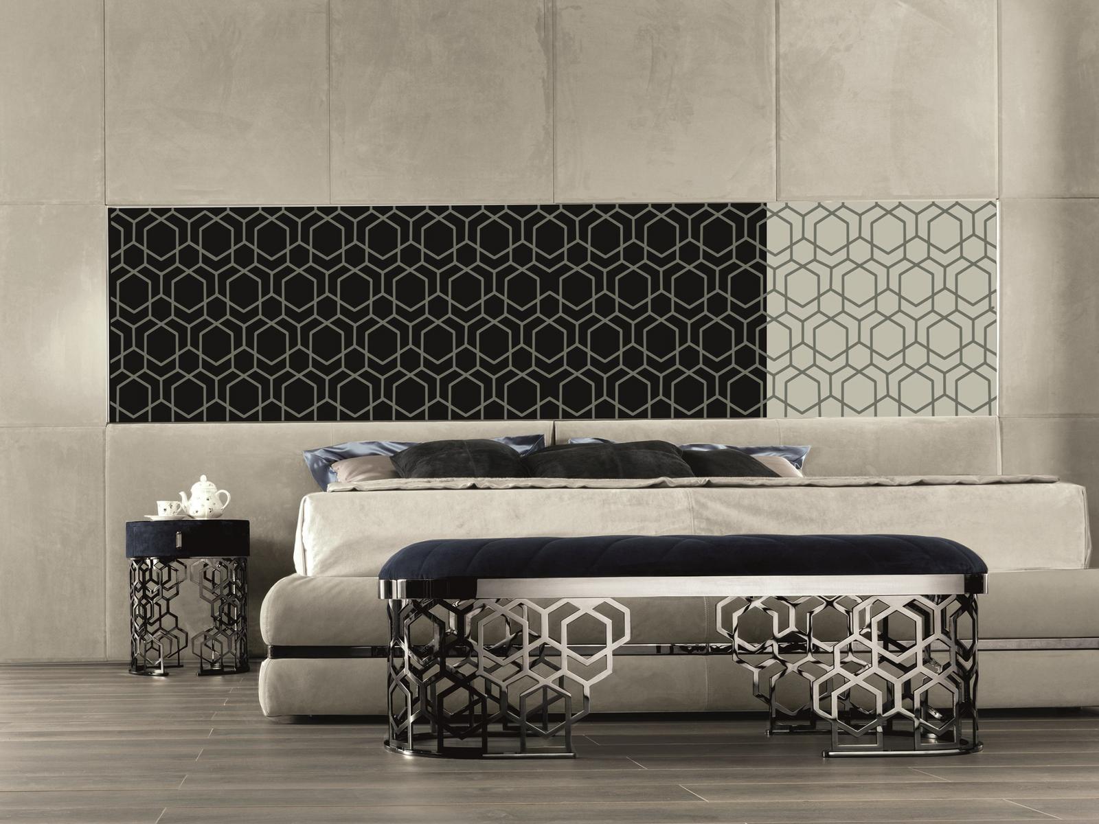 Round metal bedside table with drawers | Lucy by Longhi