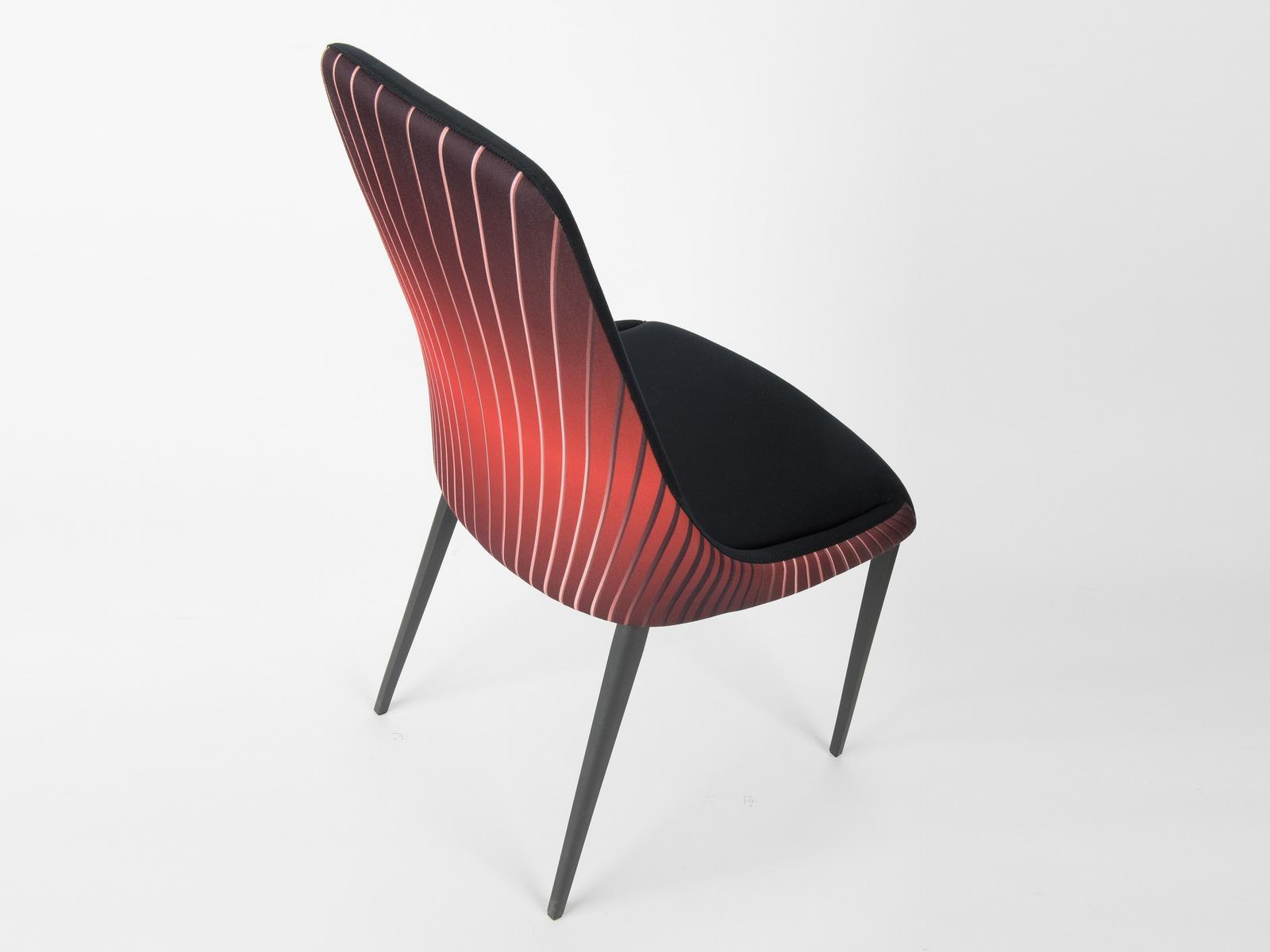 Upholstered high-back fabric chair | Sofia by Riflessi