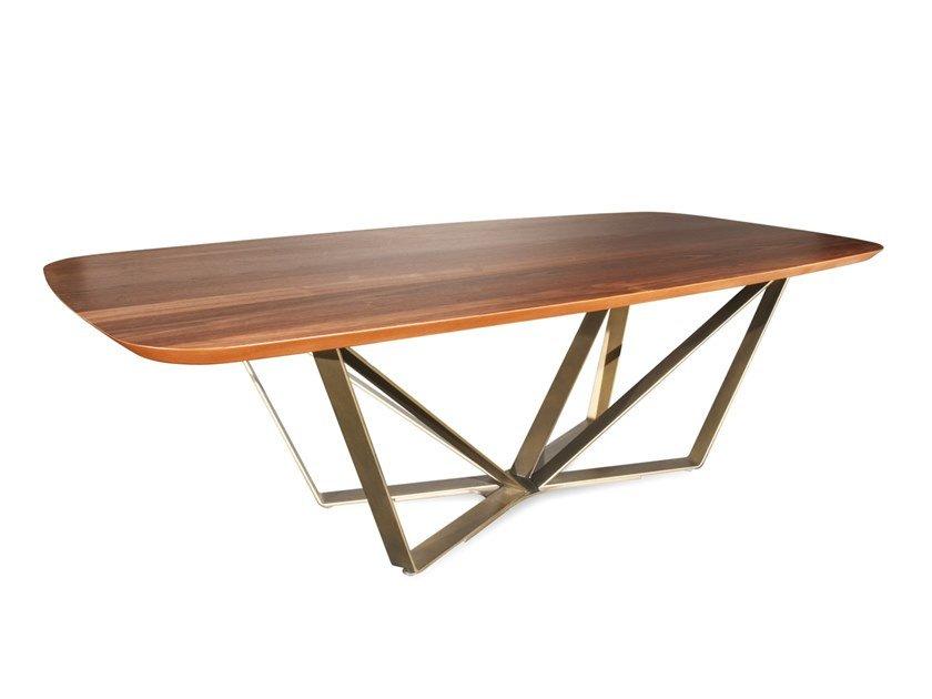Rectangular wooden dining table | Papillon by Reflex